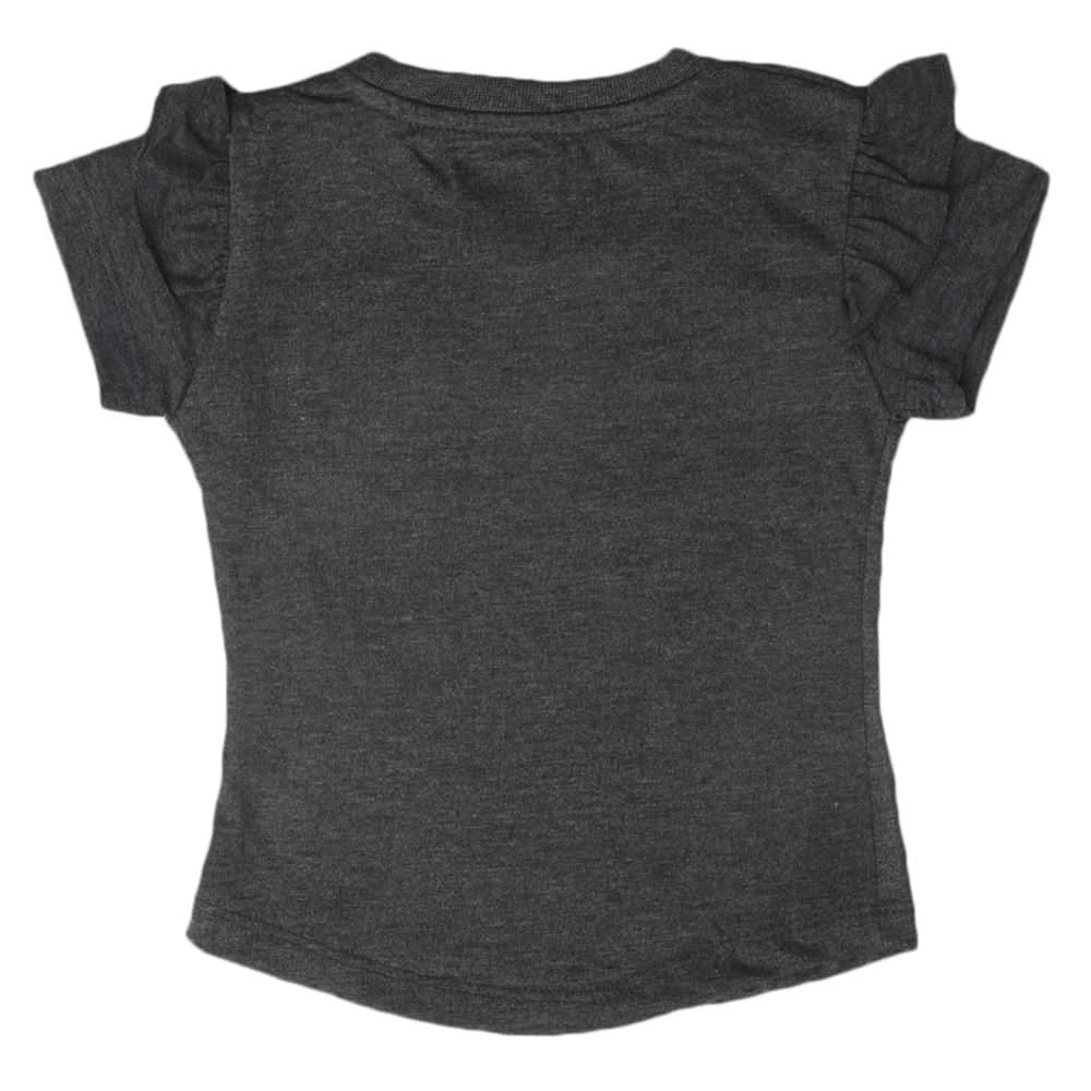 Girls Half Sleeves T-Shirt - Grey, Kids, Girls T-Shirts, Chase Value, Chase Value
