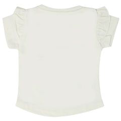 Girls Half Sleeves T-Shirt - Cream, Kids, Girls T-Shirts, Chase Value, Chase Value