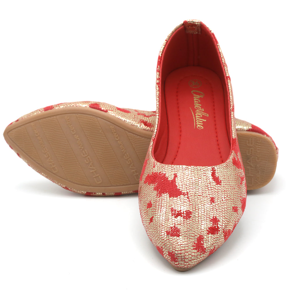 Women's Fancy Pump - Red, Women, Pumps, Chase Value, Chase Value