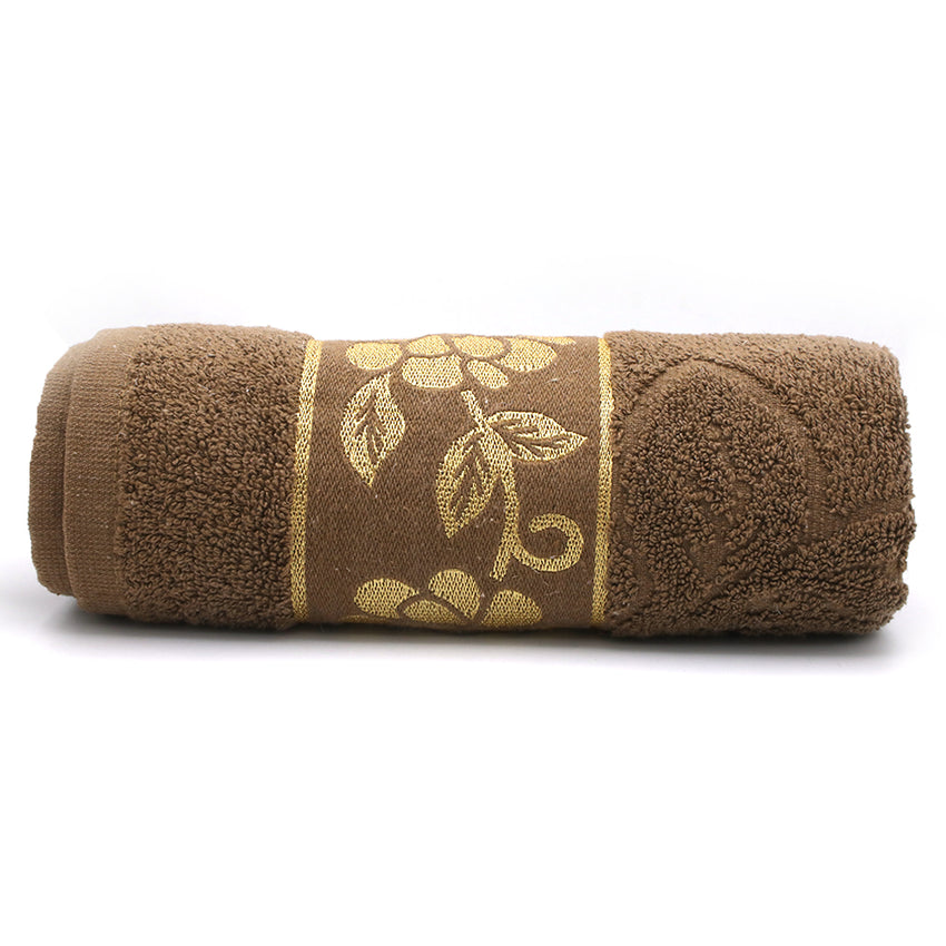 Embossed Flower Face Towel - Dark Brown, Home & Lifestyle, Face Towels, Chase Value, Chase Value