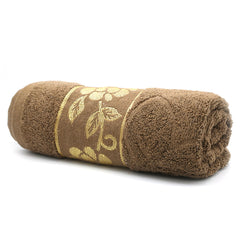 Embossed Flower Face Towel - Dark Brown, Home & Lifestyle, Face Towels, Chase Value, Chase Value