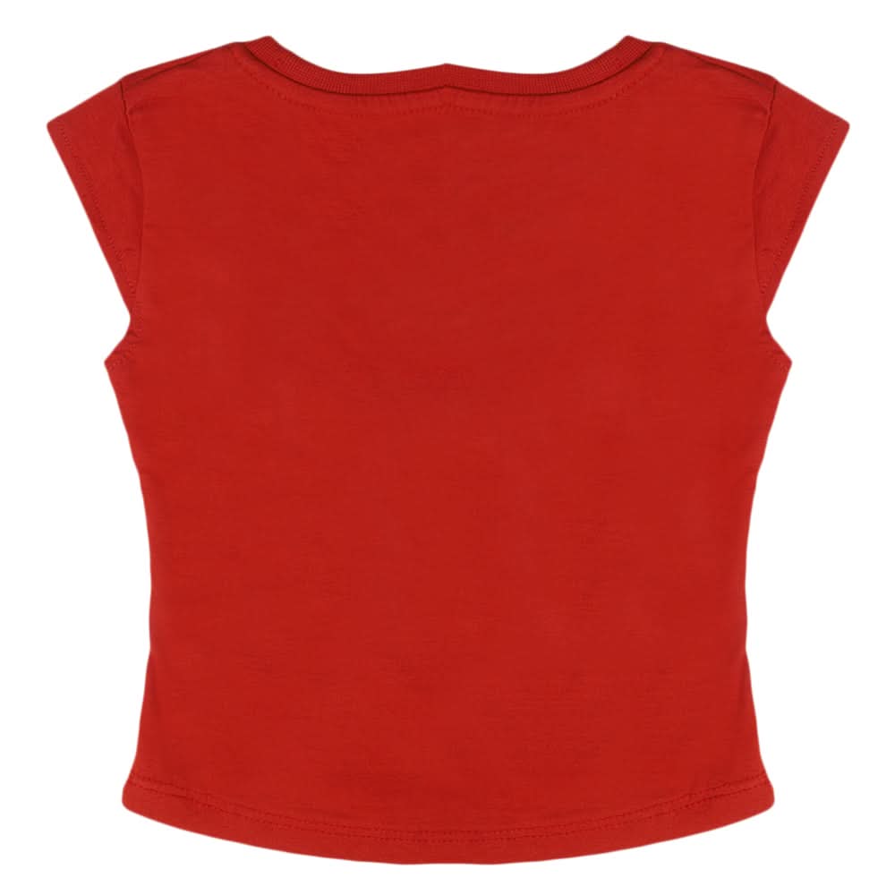 Girls Half Sleeves T-Shirt - Red, Kids, Girls T-Shirts, Chase Value, Chase Value