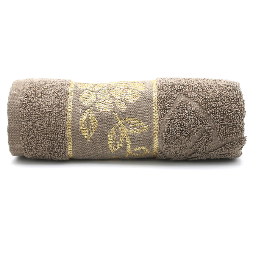 Embossed Flower Face Towel - Light Brown, Home & Lifestyle, Face Towels, Chase Value, Chase Value