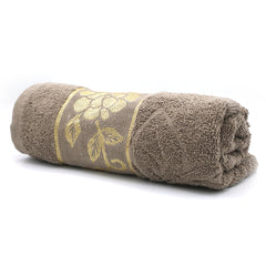 Embossed Flower Face Towel - Light Brown, Home & Lifestyle, Face Towels, Chase Value, Chase Value