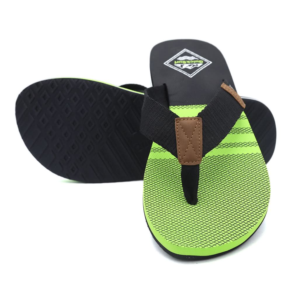Men's Slipper  6045 - Black Green, Men, Slippers, Chase Value, Chase Value