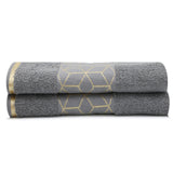 Greek Border Face Towel - Dark Grey, Home & Lifestyle, Face Towels, Chase Value, Chase Value