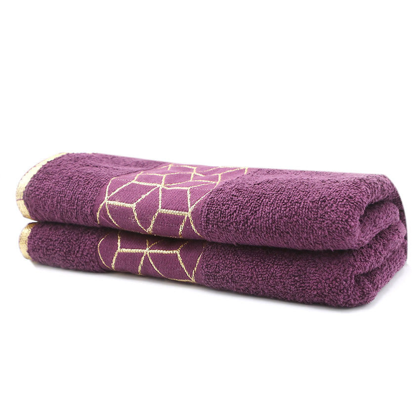 Greek Border Face Towel - Purple, Home & Lifestyle, Face Towels, Chase Value, Chase Value