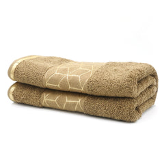 Greek Border Face Towel - Medium Brown, Home & Lifestyle, Face Towels, Chase Value, Chase Value
