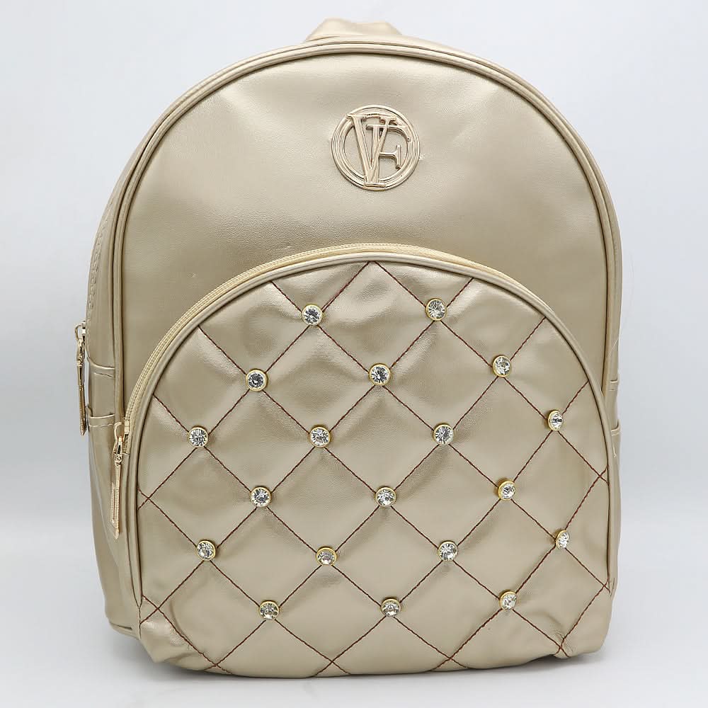 Women's Backpack 7575 - Golden, Women, Bags, Chase Value, Chase Value
