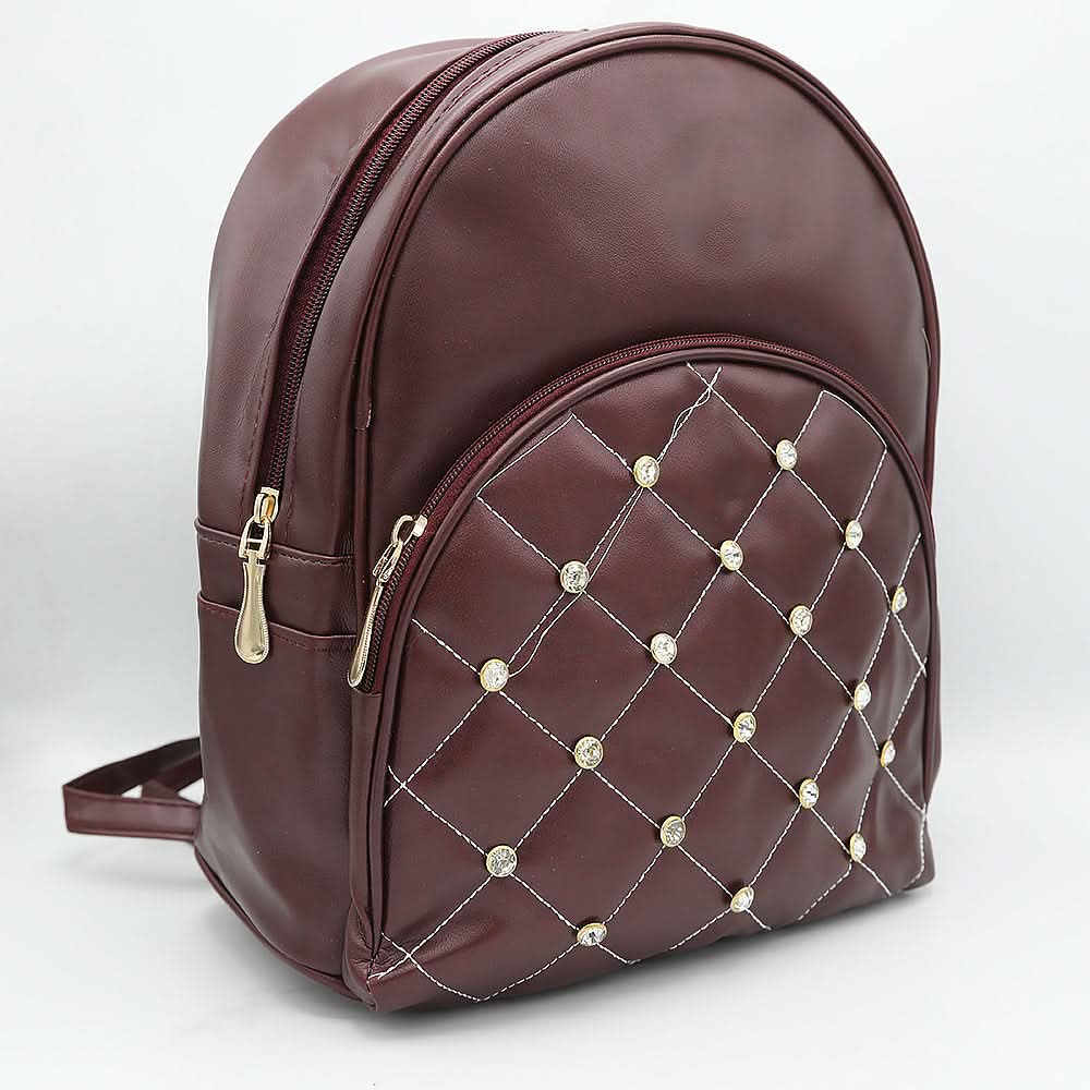 Women's Backpack 7575 - Maroon, Women, Bags, Chase Value, Chase Value