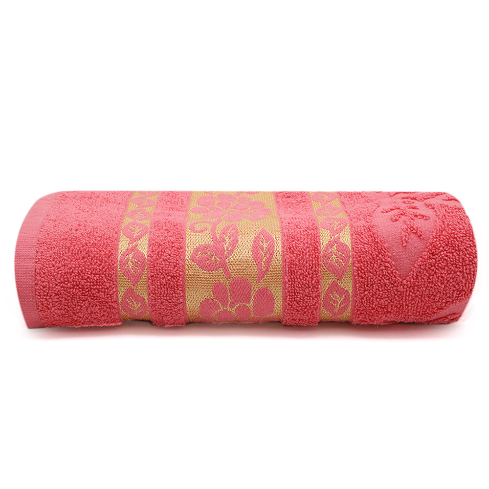 Embossed Flower Bath Towel - Coral, Home & Lifestyle, Bath Towels, Chase Value, Chase Value