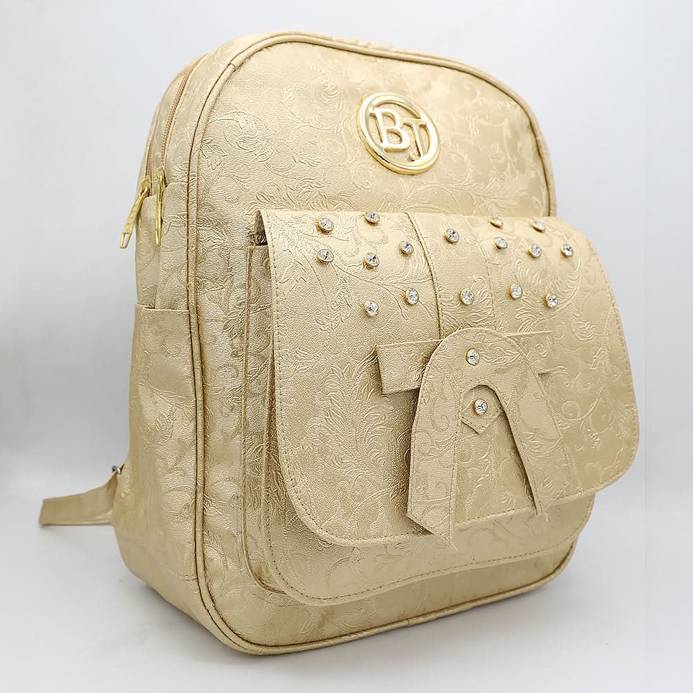 Girls Backpack 6562 - Golden, Kids, Kids Bags, Chase Value, Chase Value