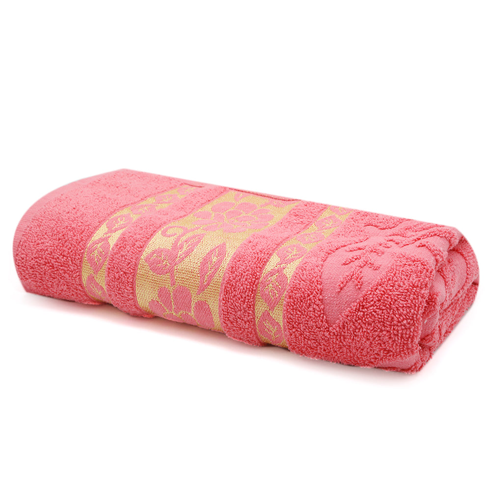 Embossed Flower Bath Towel - Coral, Home & Lifestyle, Bath Towels, Chase Value, Chase Value