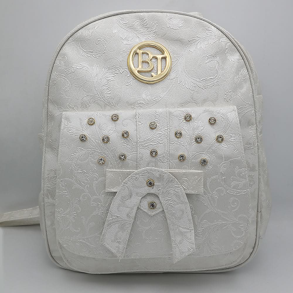 Girls Backpack 6562 - White, Kids, Kids Bags, Chase Value, Chase Value