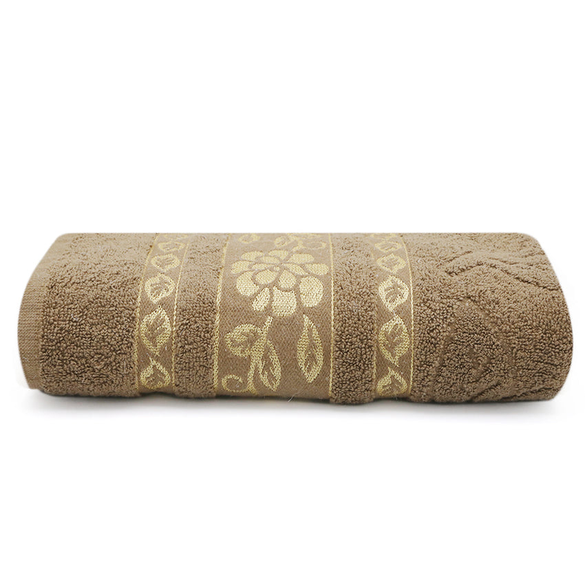 Embossed Flower Bath Towel - Dark Brown, Home & Lifestyle, Bath Towels, Chase Value, Chase Value