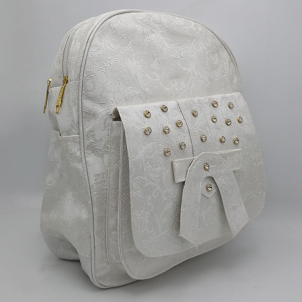 Girls Backpack 6562 - White, Kids, Kids Bags, Chase Value, Chase Value