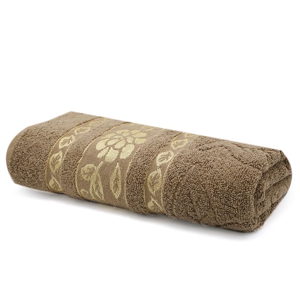 Embossed Flower Bath Towel - Dark Brown, Home & Lifestyle, Bath Towels, Chase Value, Chase Value
