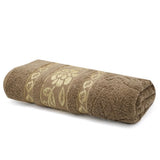 Embossed Flower Bath Towel - Dark Brown, Home & Lifestyle, Bath Towels, Chase Value, Chase Value