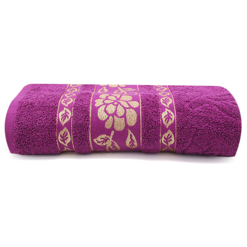Embossed Flower Bath Towel - Purple, Home & Lifestyle, Bath Towels, Chase Value, Chase Value