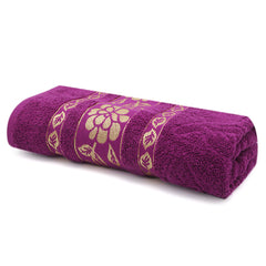 Embossed Flower Bath Towel - Purple, Home & Lifestyle, Bath Towels, Chase Value, Chase Value
