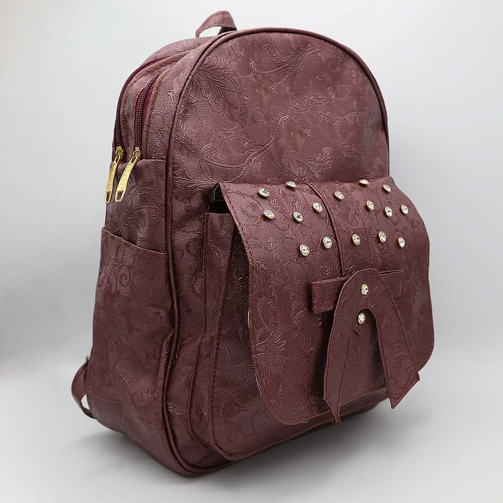 Girls Backpack 6562 - Maroon, Kids, Kids Bags, Chase Value, Chase Value