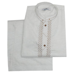 Boys Eminent Embroidered Shalwar Suit - White, Boys Shalwar Kameez, Eminent, Chase Value