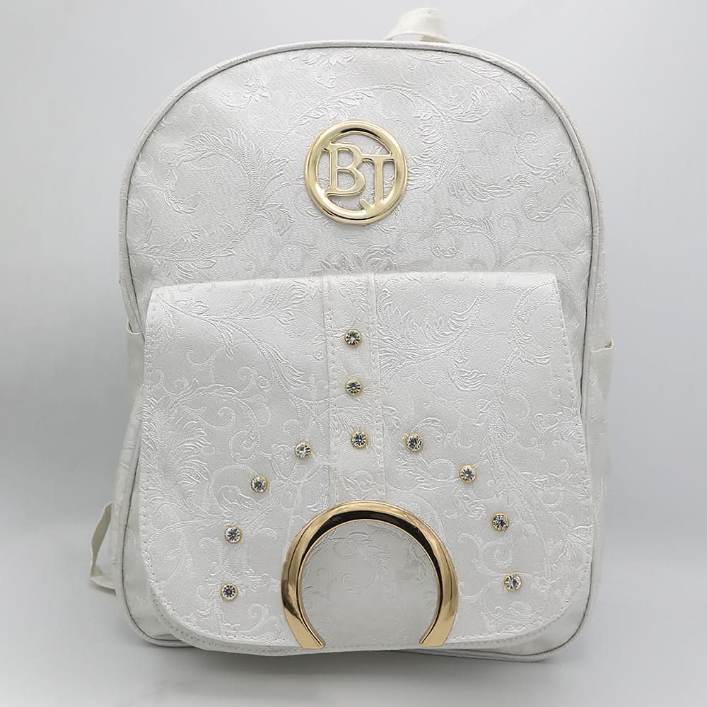 Girls Backpack 6574 - White, Kids, Kids Bags, Chase Value, Chase Value