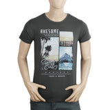 Men's Half Sleeves Printed T-Shirt - Grey, Men, T-Shirts And Polos, Chase Value, Chase Value