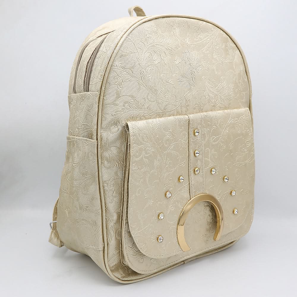 Girls Backpack 6574 - Golden, Kids, Kids Bags, Chase Value, Chase Value
