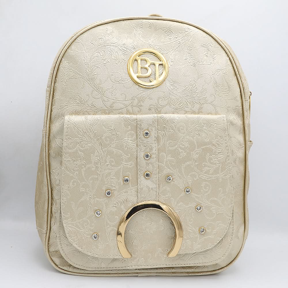 Girls Backpack 6574 - Golden, Kids, Kids Bags, Chase Value, Chase Value
