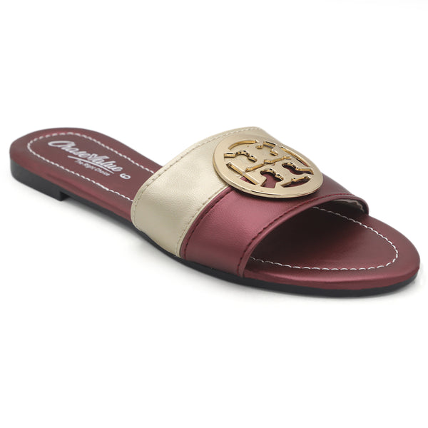 Women's Slippers FT-0020 - Maroon, Women, Slippers, Chase Value, Chase Value