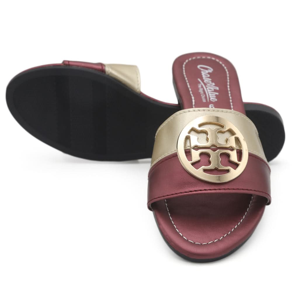 Women's Slippers FT-0020 - Maroon, Women, Slippers, Chase Value, Chase Value