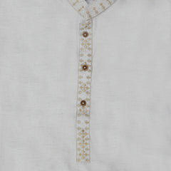 Boys Eminent Embroidered Shalwar Suit - Ash White, Boys Shalwar Kameez, Eminent, Chase Value