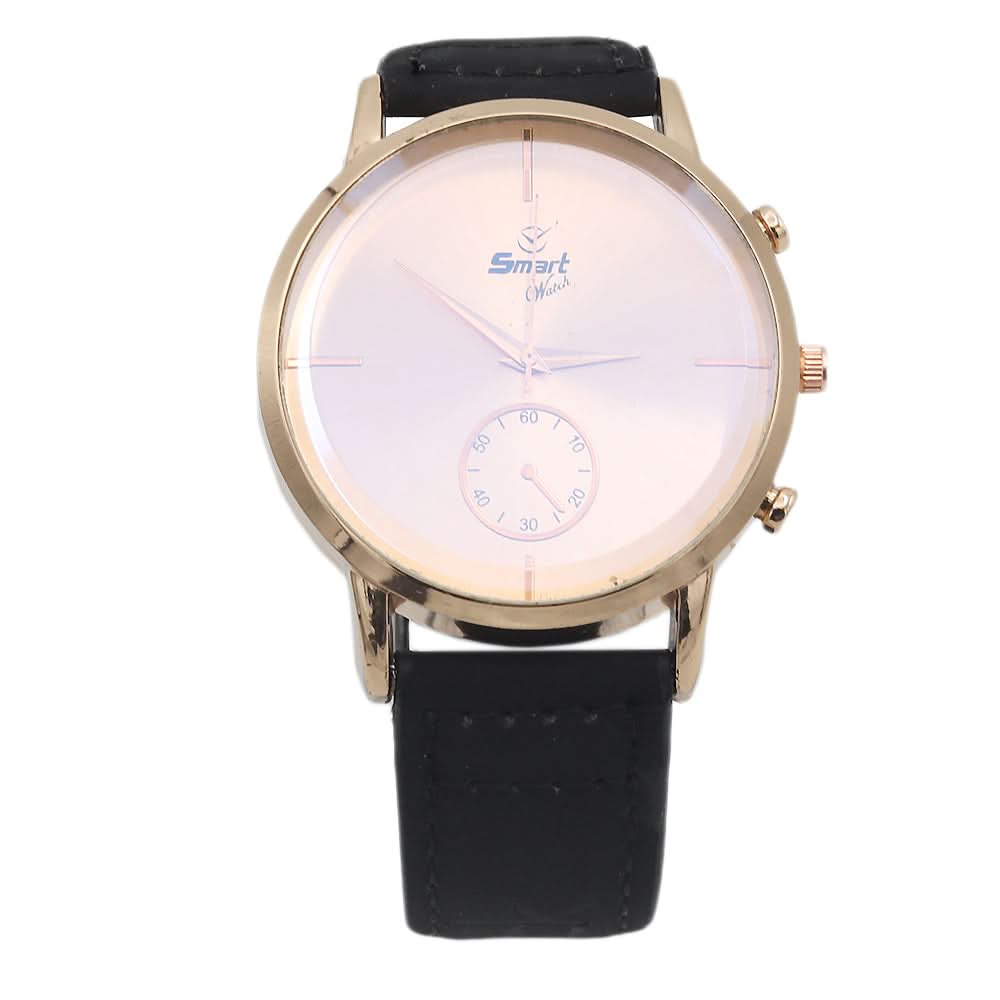 Men's Analog Strap Watch - Black & Golden, Men, Watches, Chase Value, Chase Value