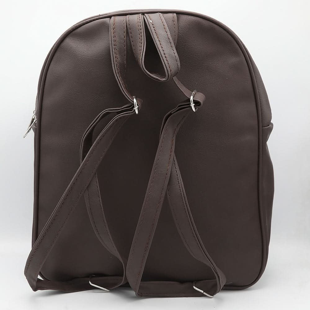 Girls Backpack ZH-234 - Dark Brown, Kids, School And Laptop Bags, Chase Value, Chase Value