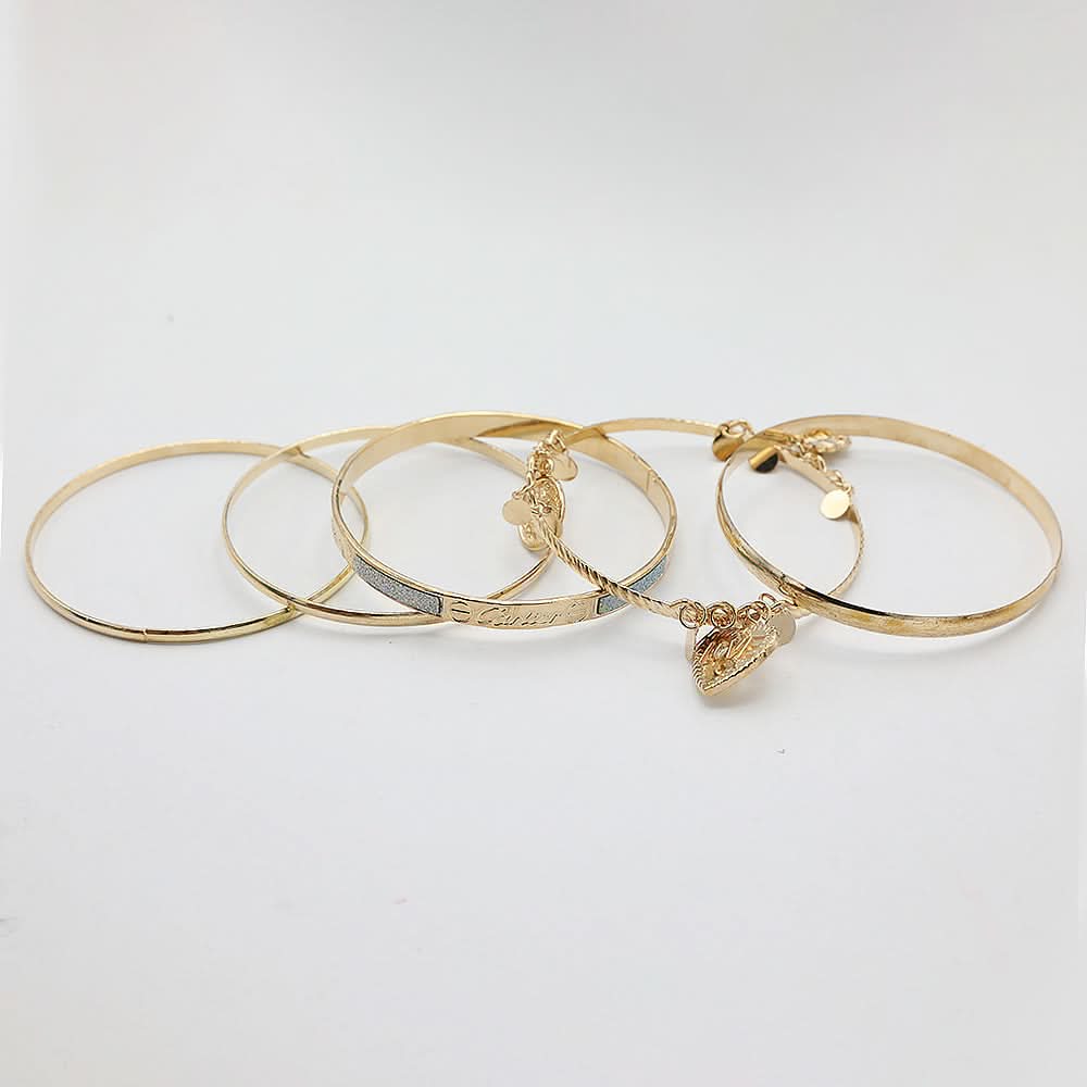 Women's Bangle - Golden, Women, Bangles & Bracelets, Chase Value, Chase Value