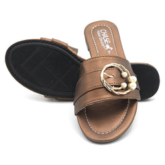 Women's Fancy Slippers A-0014 - Brown, Women, Slippers, Chase Value, Chase Value