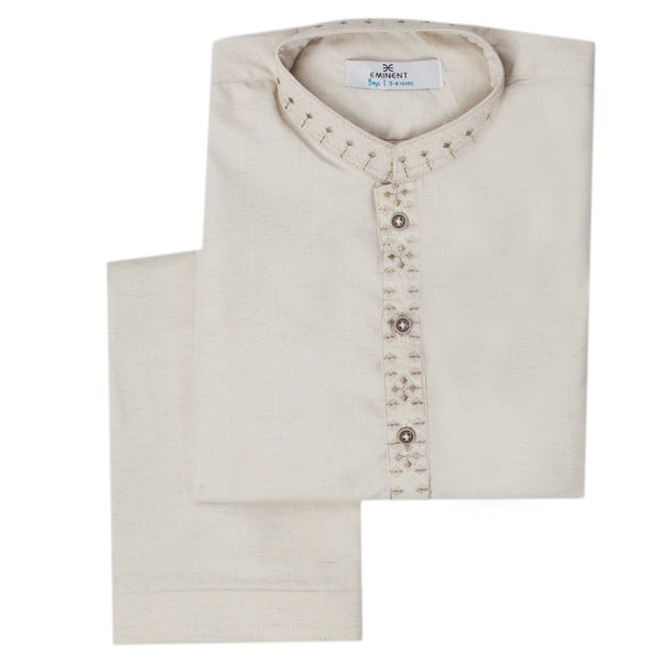 Boys Eminent Embroidered Shalwar Suit - Beige, Boys Shalwar Kameez, Eminent, Chase Value