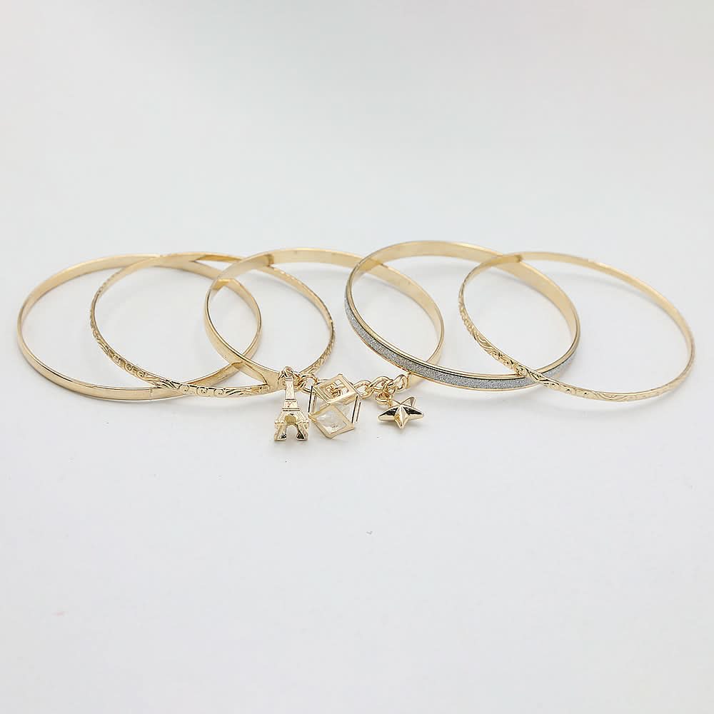 Women's Bangle - Golden, Women, Bangles & Bracelets, Chase Value, Chase Value