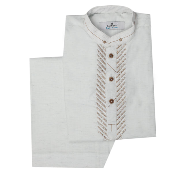 Boys Eminent Embroidered Shalwar Suit - Off White, Boys Shalwar Kameez, Eminent, Chase Value