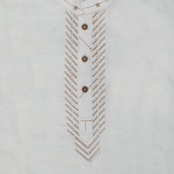 Boys Eminent Embroidered Shalwar Suit - Off White, Boys Shalwar Kameez, Eminent, Chase Value
