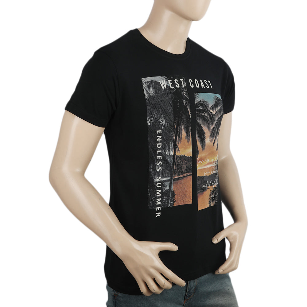 Men's Half Sleeves T-Shirt - Black, Men, T-Shirts And Polos, Chase Value, Chase Value