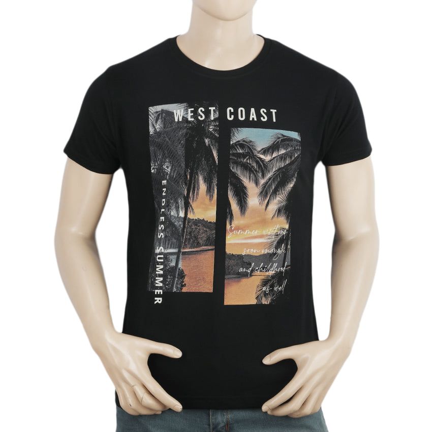Men's Half Sleeves T-Shirt - Black, Men, T-Shirts And Polos, Chase Value, Chase Value