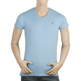Eminent Men's Half Sleeves V-Neck T-Shirt - Sky Blue, Men, T-Shirts And Polos, Eminent, Chase Value