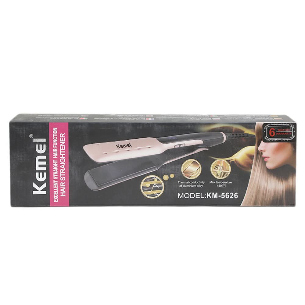 Straightener Kemei KM-5626, Home & Lifestyle, Straightener And Curler, Beauty & Personal Care, Hair Styling, Kemei, Chase Value