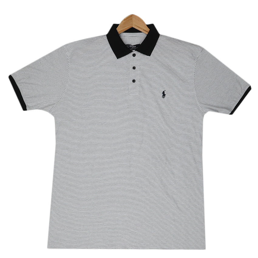 Men's Yarn Dyed Half Sleeves Polo T-Shirt - B, Men, T-Shirts And Polos, Chase Value, Chase Value