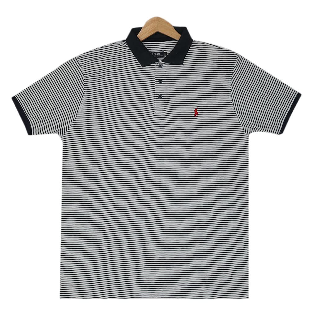 Men's Yarn Dyed Half Sleeves Polo T-Shirt - A, Men, T-Shirts And Polos, Chase Value, Chase Value