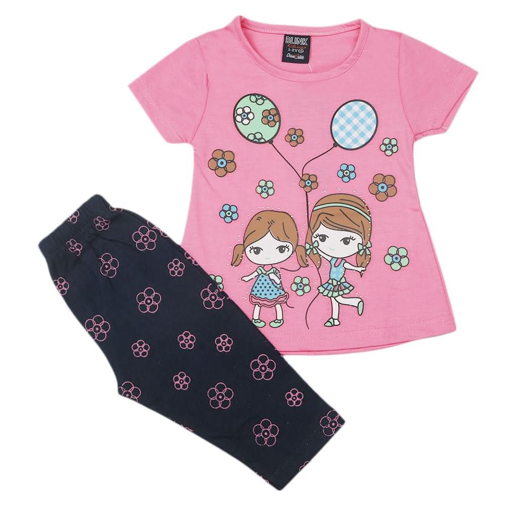 Girls Pajama Suit - Pink, Kids, Girls Sets And Suits, Chase Value, Chase Value