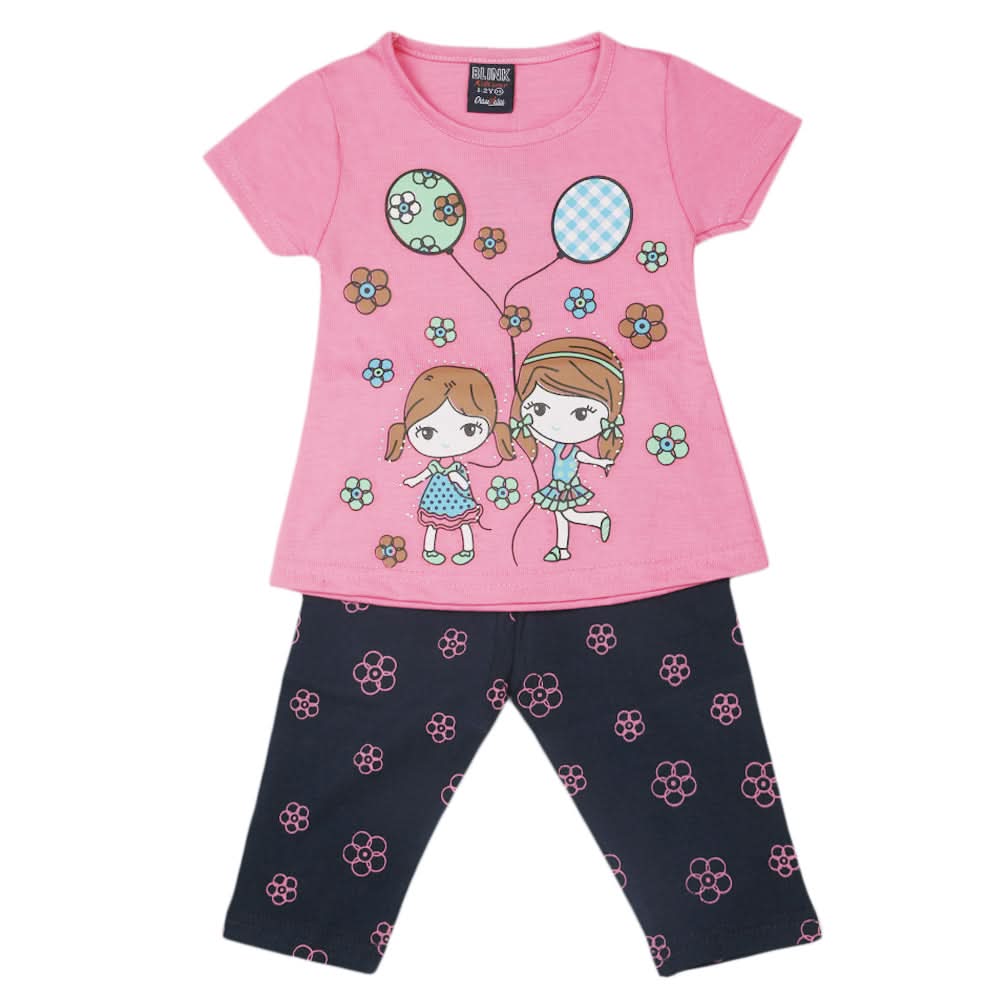 Girls Pajama Suit - Pink, Kids, Girls Sets And Suits, Chase Value, Chase Value