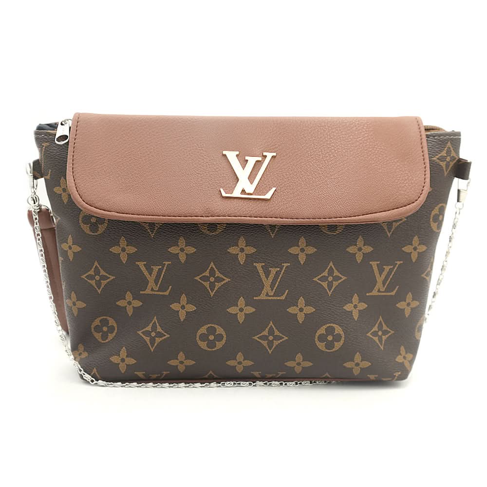 Women's Shoulder Bag K-1234 - Brown & Coffee, Women, Bags, Chase Value, Chase Value